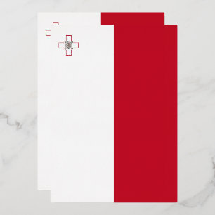 Malta vlag folie uitnodiging