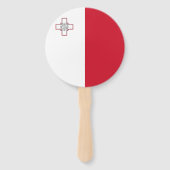 Malta-vlag Handwaaier (Achterkant)