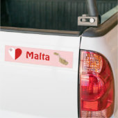 Malta Vlag Hart + Landkaart Bumpersticker (Op Truck)