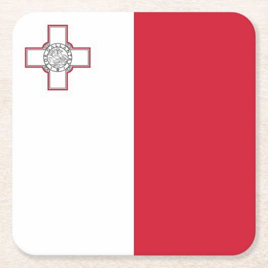 Malta-vlag Kartonnen Onderzetters (Voorkant)