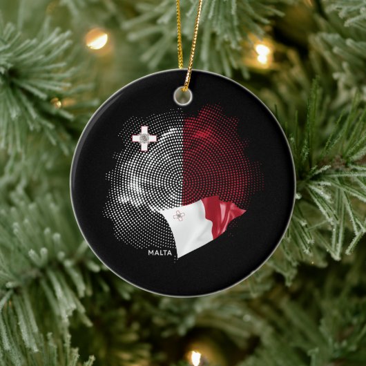 Malta vlag keramisch ornament (Boom)