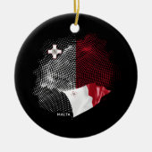 Malta vlag keramisch ornament (Voorkant)