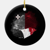 Malta vlag keramisch ornament (Achterkant)