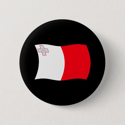 Malta Vlag Knop Ronde Button 5,7 Cm (Voorkant)