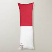 Malta-vlag Lichaamskussen (Achterkant (Verticaal))