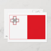 Malta Vlag (licht) Briefkaart (Voorkant / Achterkant)