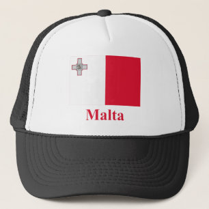 Malta vlag met naam trucker pet