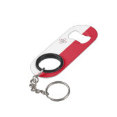 Malta-vlag Mini Flessenopener (Achterkant Gekanteld)