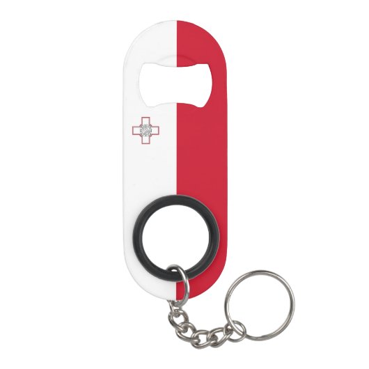 Malta-vlag Mini Flessenopener (Achterkant)