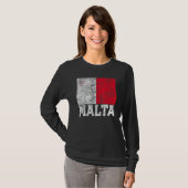Malta vlag National Pride Roots Land Family Nat T-shirt (Voorkant volledig)