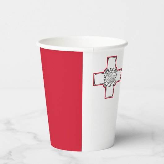 Malta Vlag Papieren Bekers (Rechts)