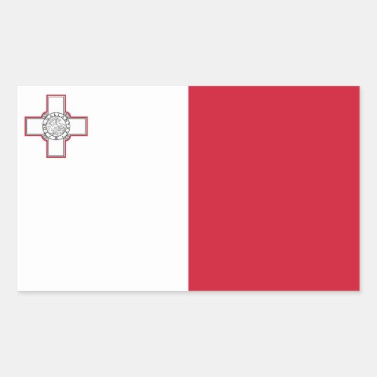 Malta-vlag Rechthoekige Sticker (Voorkant)