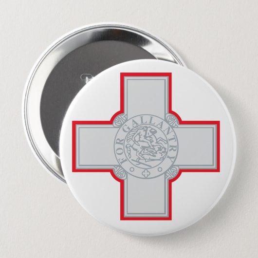 Malta-vlag Ronde Button 4,0 Cm (Voorkant /achterkant)