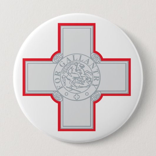 Malta-vlag Ronde Button 4,0 Cm (Voorkant)