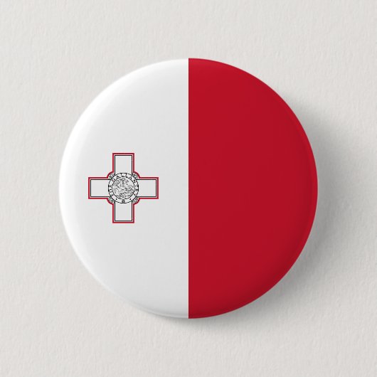 Malta-vlag Ronde Button 5,7 Cm (Voorkant)