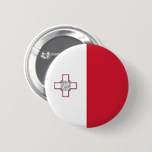 Malta-vlag Ronde Button 5,7 Cm (Voorkant /achterkant)