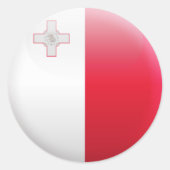 Malta vlag ronde sticker (Voorkant)