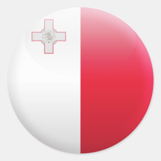 Malta vlag ronde sticker (Voorkant)