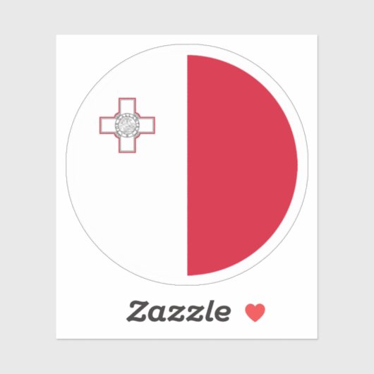 Malta Vlag Ronde Sticker (Vel)