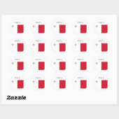 Malta-vlag Ronde Sticker (Vel)
