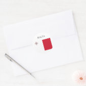 Malta-vlag Ronde Sticker (Envelop)