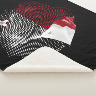 Malta vlag sherpa deken