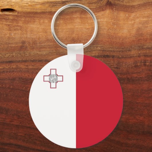 Malta-vlag Sleutelhanger (Voorkant)