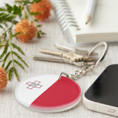 Malta-vlag Sleutelhanger (Voorkant Rechts)