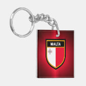 Malta-vlag Sleutelhanger (Voorkant Links)