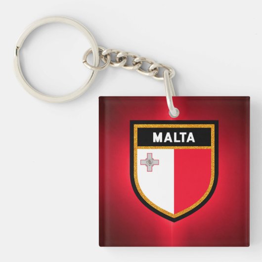 Malta-vlag Sleutelhanger (Voorkant)