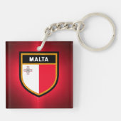 Malta-vlag Sleutelhanger (Achterkant)