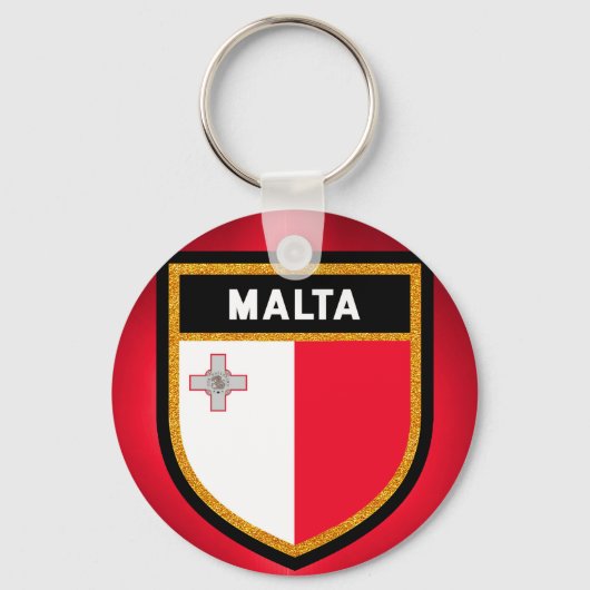 Malta-vlag Sleutelhanger (Voorkant)