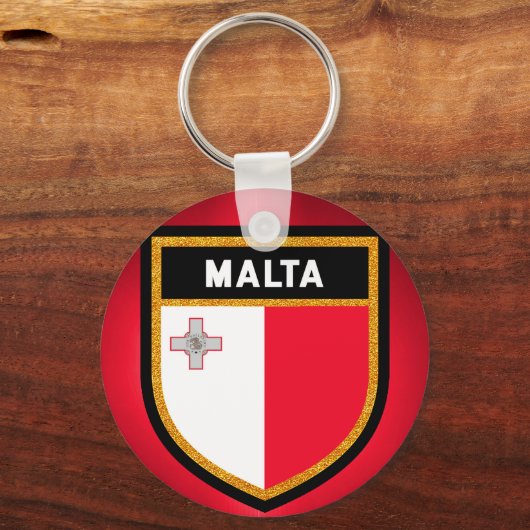 Malta-vlag Sleutelhanger (Voorkant)