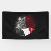 Malta vlag spandoek (Horizontaal)