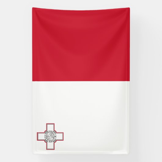 Malta-vlag Spandoek (Verticaal)