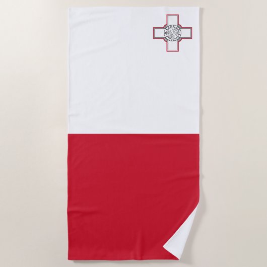 Malta-vlag Strandlaken (Voorkant)