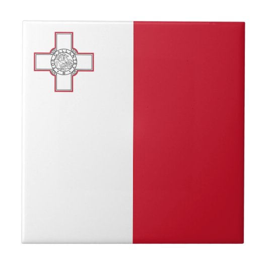 Malta-vlag Tegeltje (Voorkant)
