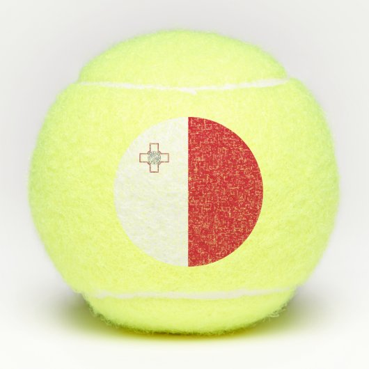 Malta Vlag Tennisballen (Voorkant)