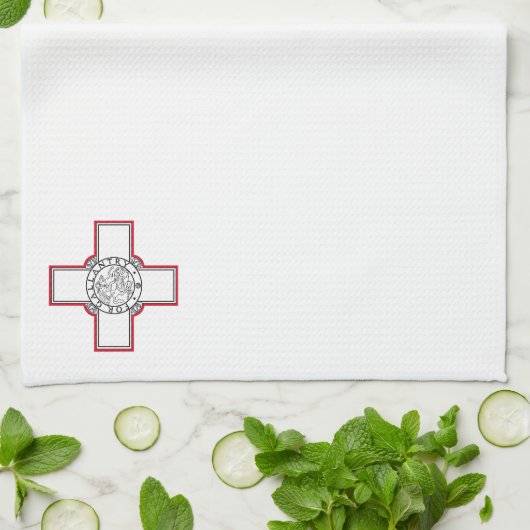 Malta-vlag Theedoek (Gevouwen)