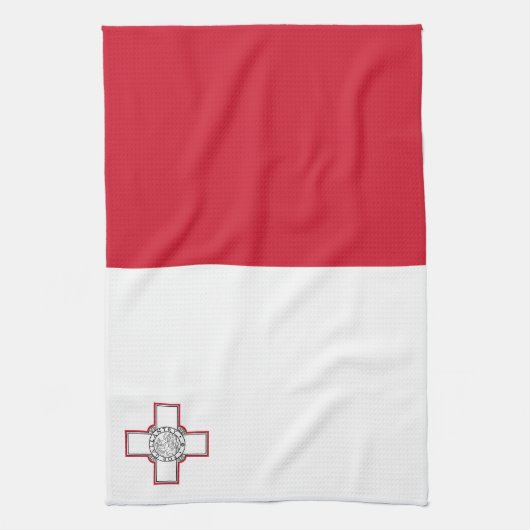 Malta-vlag Theedoek (Verticaal)