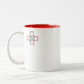 Malta-vlag Tweekleurige Koffiemok (Links)