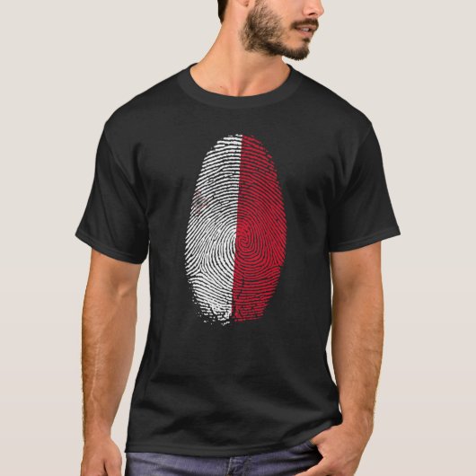 Malta Vlag Vingerprint Het staat in mijn DNA voor  T-shirt (Voorkant)
