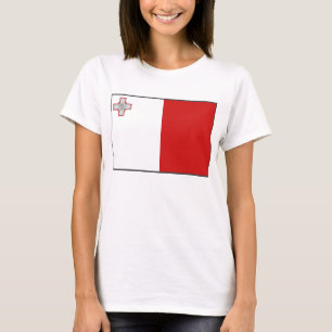 Malta vlag x kaart T-Shirt