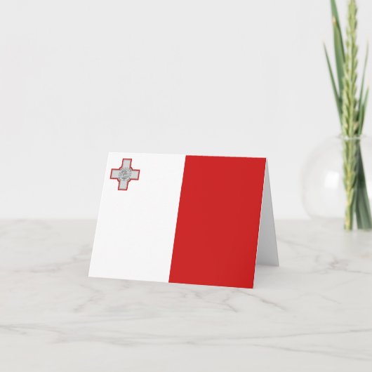Malta-vlagnotitie Kaart (Voorkant)