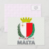 Malta Wapenmunt Briefkaart (Voorkant / Achterkant)