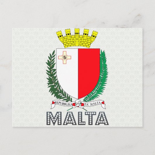Malta Wapenmunt Briefkaart (Voorkant)