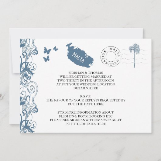 Malta Weddenschap op Malta Blue Kaart (Achterkant)