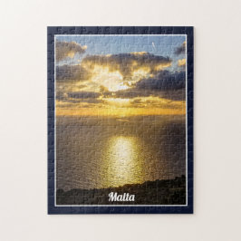 Malta Zonsondergang boven Middellandse Zee Eiland Legpuzzel