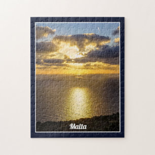 Malta Zonsondergang boven Middellandse Zee Eiland Legpuzzel
