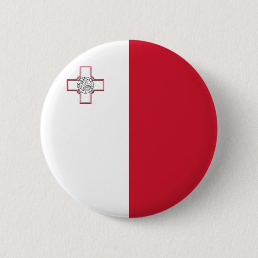 Maltaanse vlag ronde button 5,7 cm (Voorkant)